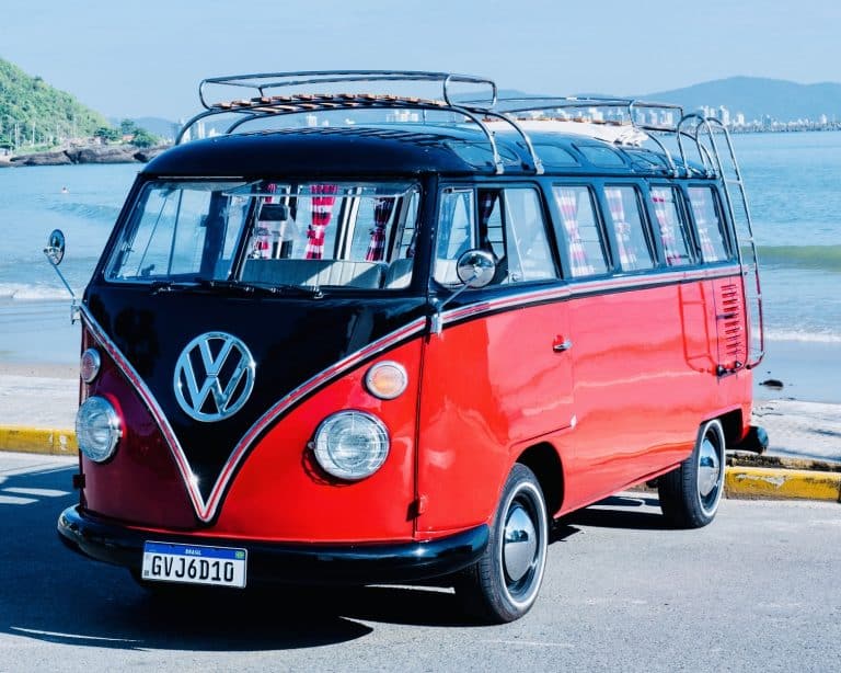 1974 VW Bus 23 Windows restored — exterior front view — Buses'n Bugs classic VW dealer Houston TX