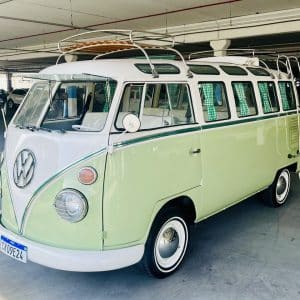 1973 VW Bus 23 Windows restored — exterior front view — Buses'n Bugs classic VW dealer Houston TX
