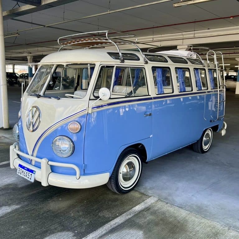 1969 VW Bus 23 Windows restored — exterior front view — Buses'n Bugs classic VW dealer Houston TX