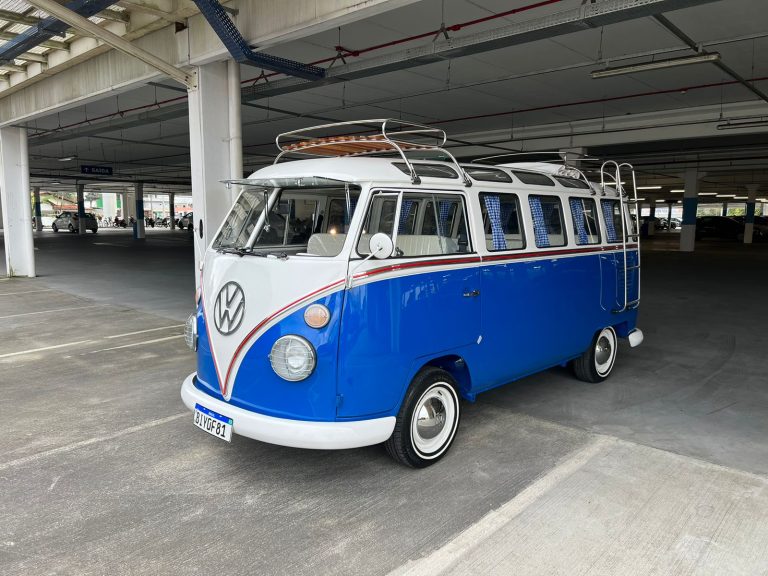 1971 VW Bus 23 Windows restored — exterior front view — Buses'n Bugs classic VW dealer Houston TX