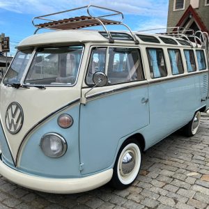 1974 VW Bus 23 Windows Camper restored — side profile — Buses'n Bugs classic VW dealer Houston TX