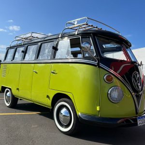 1975 VW Bus 23 Windows restored — exterior front view — Buses'n Bugs classic VW dealer Houston TX